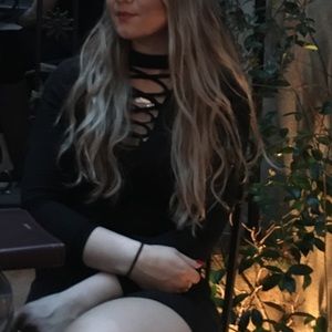 • SOLD • Black bodycon bodysuit